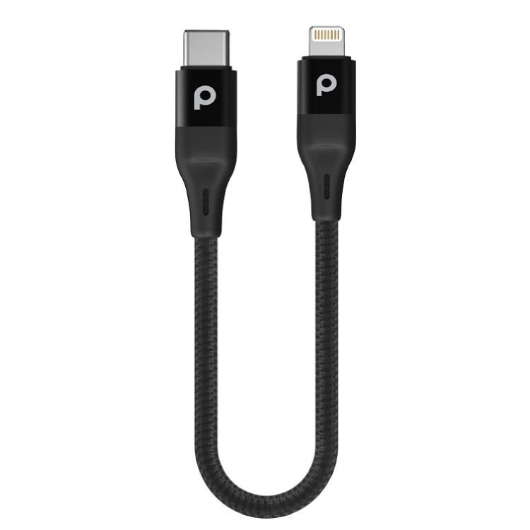 Porodo Aluminum PD Braided USB-C to Lightning Cable 0.25M 9V 2 Porodo Aluminum PD Braided USB-C to Lightning Cable 0.25M 9V - Image 2
