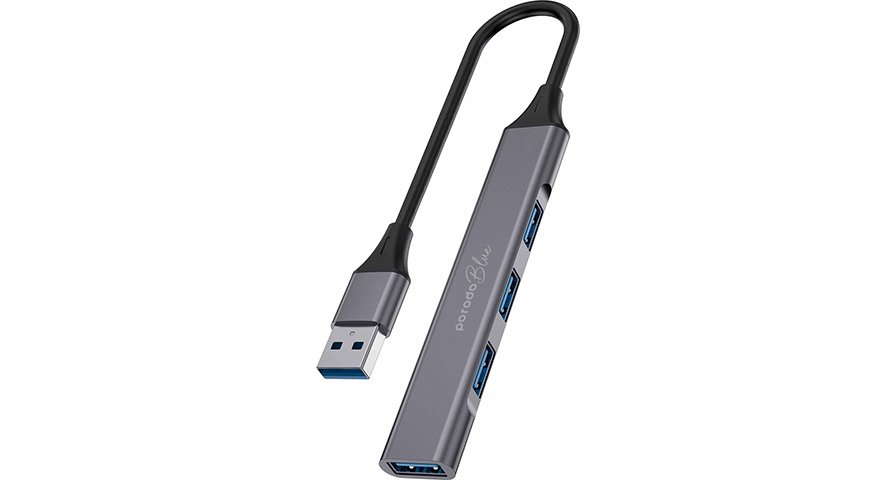 Porodo Blue 4 in1 USB-A Hub to 1 x USB-A 3.0 5Gbps and 3 x USB- A 2.0 480Mbps 1 Porodo Blue 4 in1 USB-A Hub to 1 x USB-A 3.0 5Gbps and 3 x USB- A 2.0 480Mbps