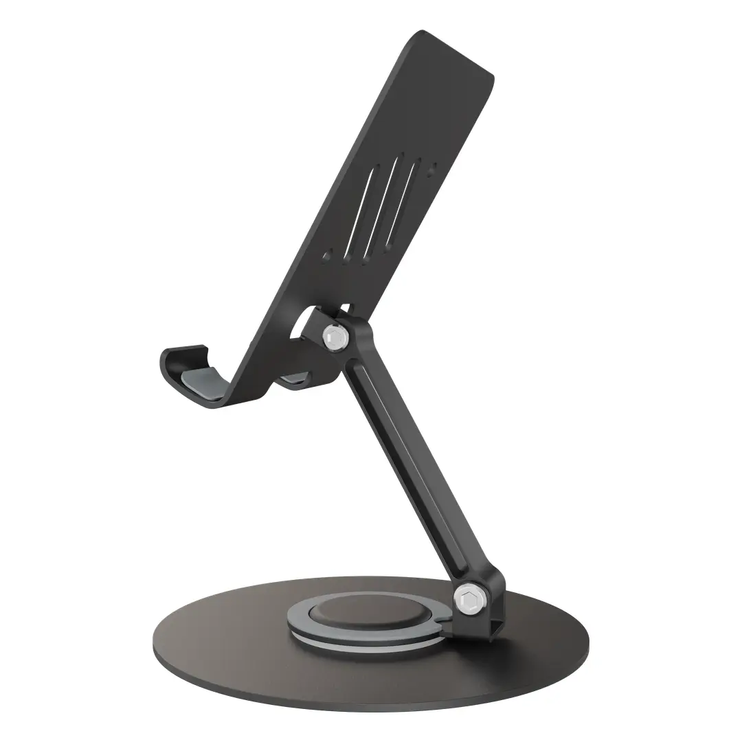 Porodo Blue Clipo Rotatable Tablet Holder with Non-Slip Base - Black 2 Porodo Blue Clipo Rotatable Tablet Holder with Non-Slip Base - Black - Image 2