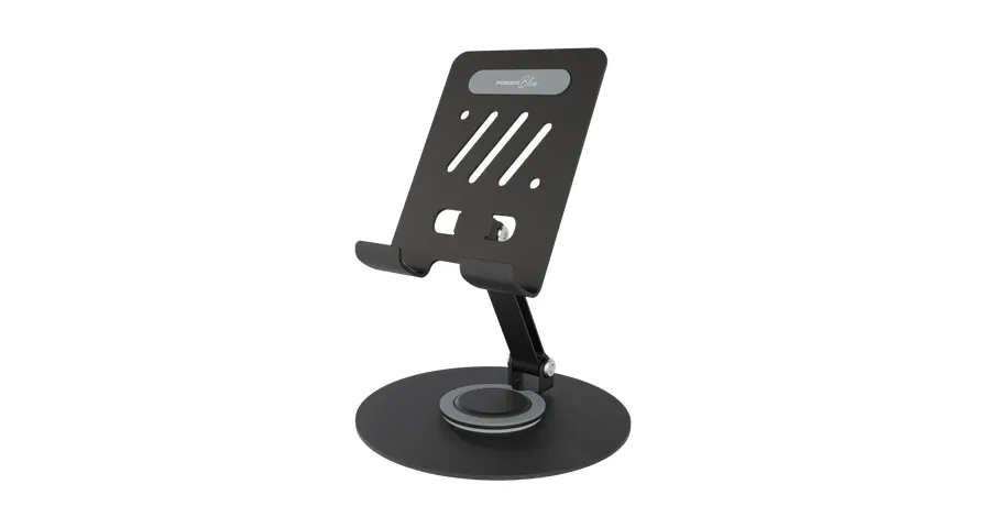 Porodo Blue Clipo Rotatable Tablet Holder with Non-Slip Base - Black 1 Porodo Blue Clipo Rotatable Tablet Holder with Non-Slip Base - Black
