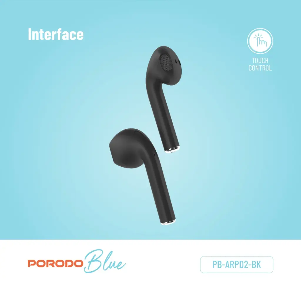Porodo Blue Deep Bass Wireless Earbuds 2 3 Porodo Blue Deep Bass Wireless Earbuds 2 - Image 3