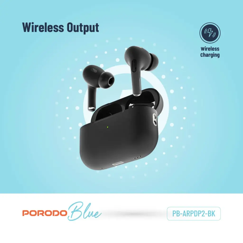 Porodo Blue Deep Bass Wireless Earbuds Pro 2 with Swipe Volume 7 Porodo Blue Deep Bass Wireless Earbuds Pro 2 with Swipe Volume - Image 7