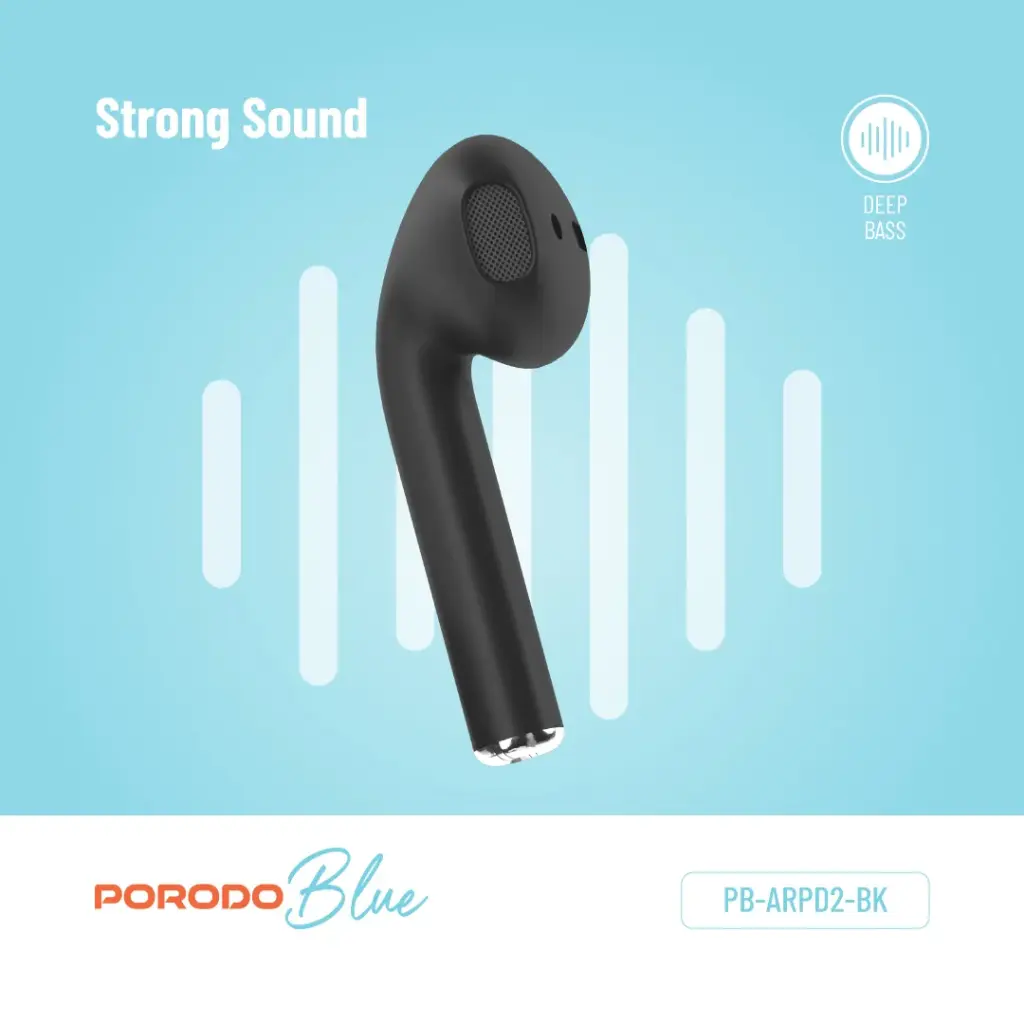 Porodo Blue Deep Bass Wireless Earbuds 2 4 Porodo Blue Deep Bass Wireless Earbuds 2 - Image 4
