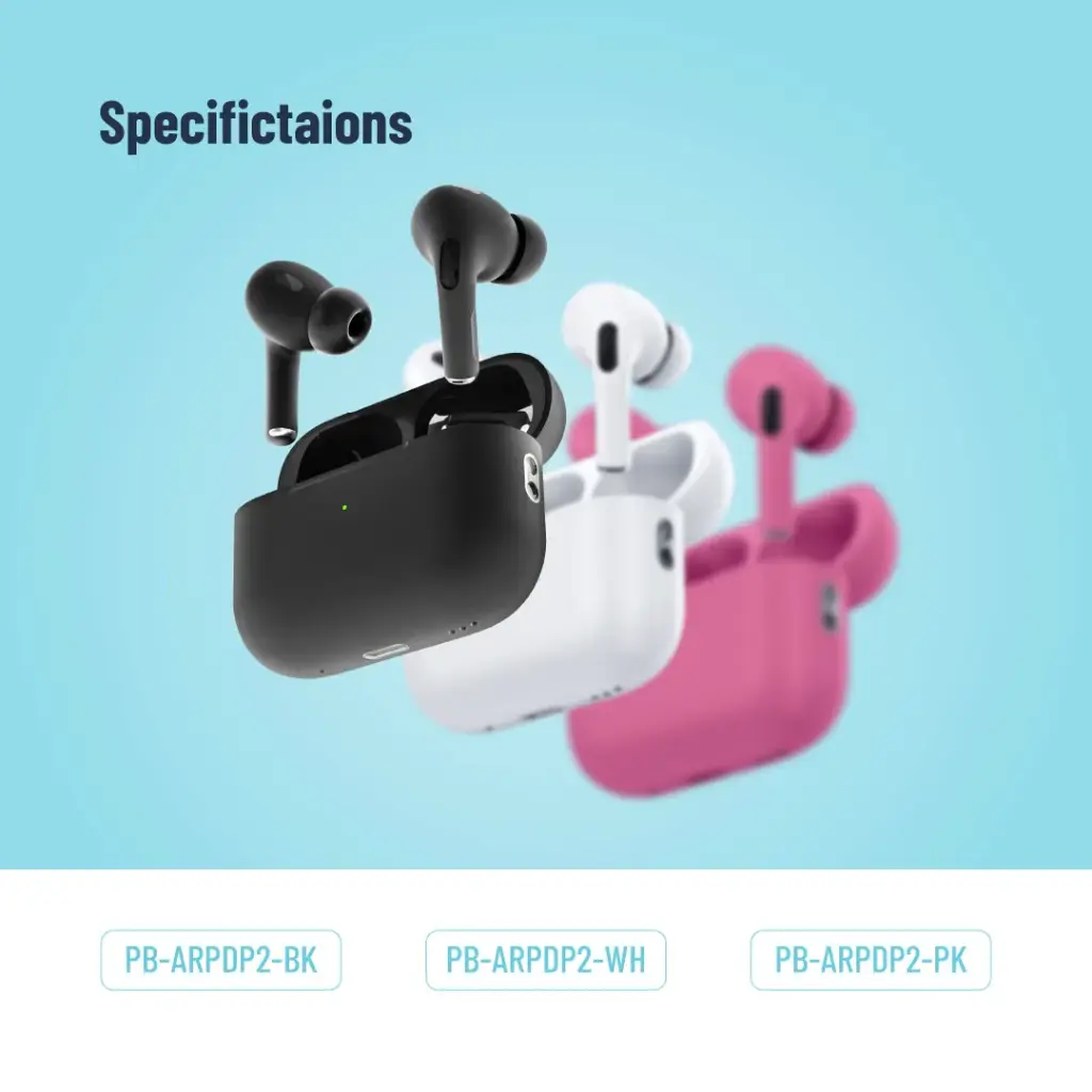 Porodo Blue Deep Bass Wireless Earbuds Pro 2 with Swipe Volume 6 Porodo Blue Deep Bass Wireless Earbuds Pro 2 with Swipe Volume - Image 6