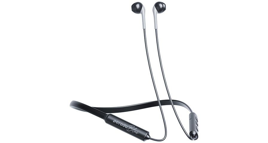 Porodo Blue ENC Neckband Apple Buds Earphones - Black 1 Porodo Blue ENC Neckband Apple Buds Earphones - Black