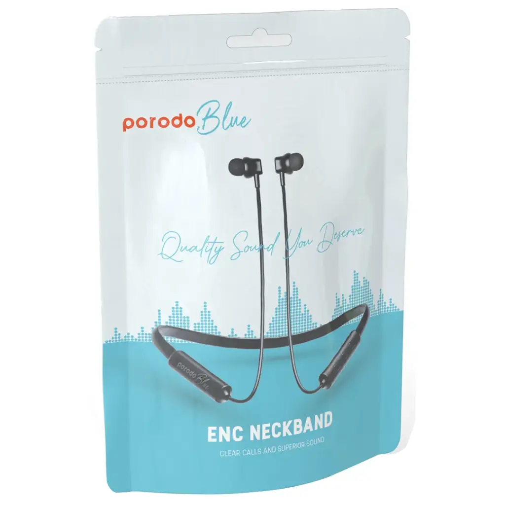 Porodo Blue ENC Neckband In-Ear Earphones 3 Porodo Blue ENC Neckband In-Ear Earphones - Image 3