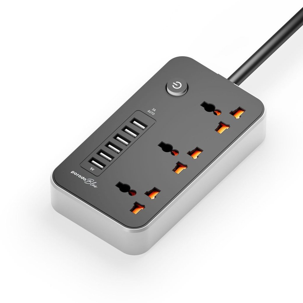 Porodo Blue Multi-Port Power Hub Ultimate Home & Office Kit 2M 1 Porodo Blue Multi-Port Power Hub Ultimate Home & Office Kit 2M