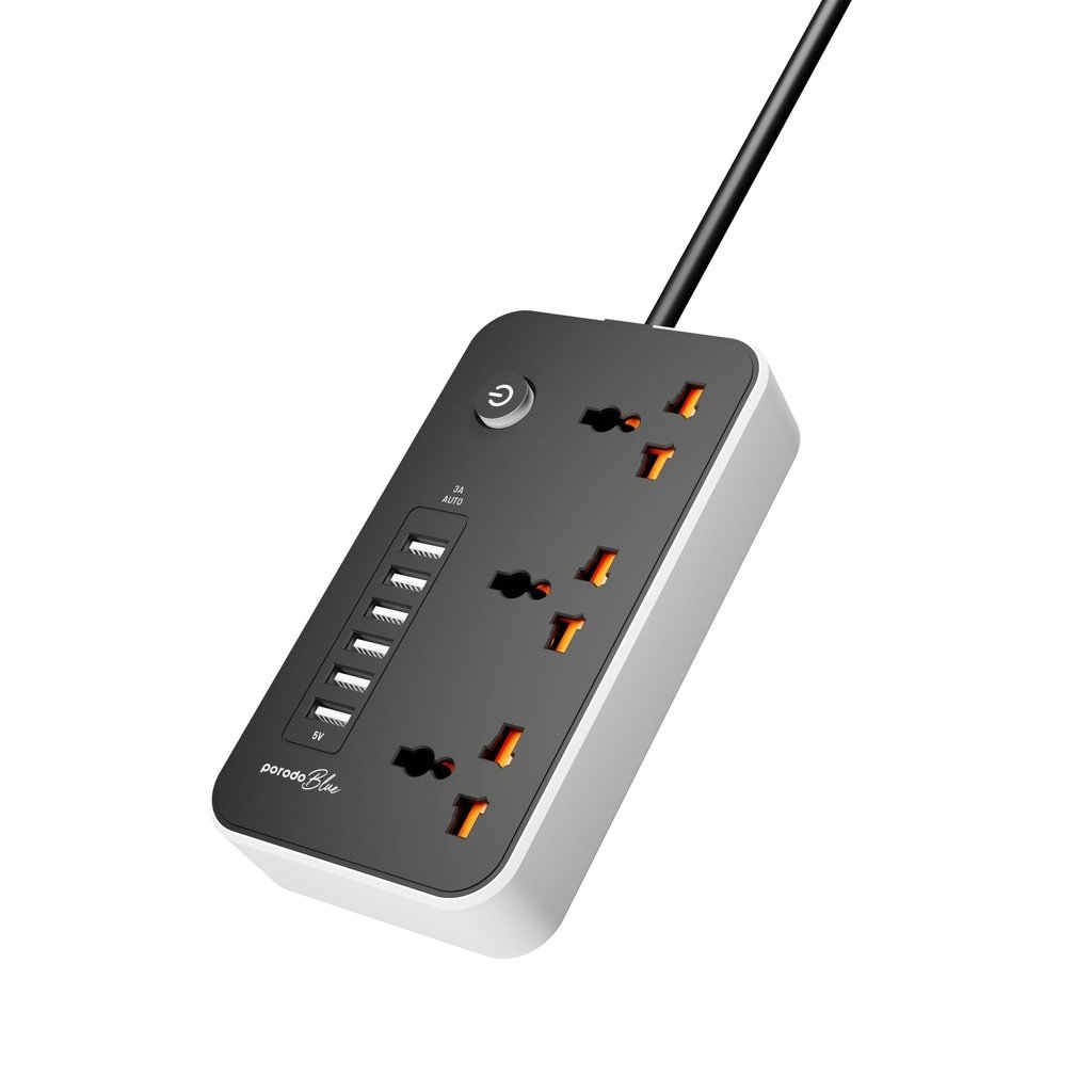 Porodo Blue Multi-Port Power Hub Ultimate Home & Office Kit 2M 3 Porodo Blue Multi-Port Power Hub Ultimate Home & Office Kit 2M - Image 3