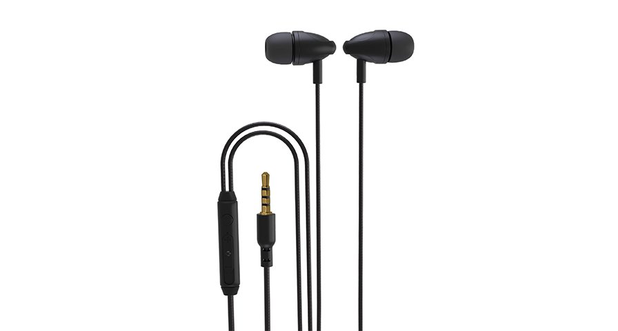 Porodo Blue Stereo Earphones with Aux Connector 3.5mm - Black 1 Porodo Blue Stereo Earphones with Aux Connector 3.5mm - Black