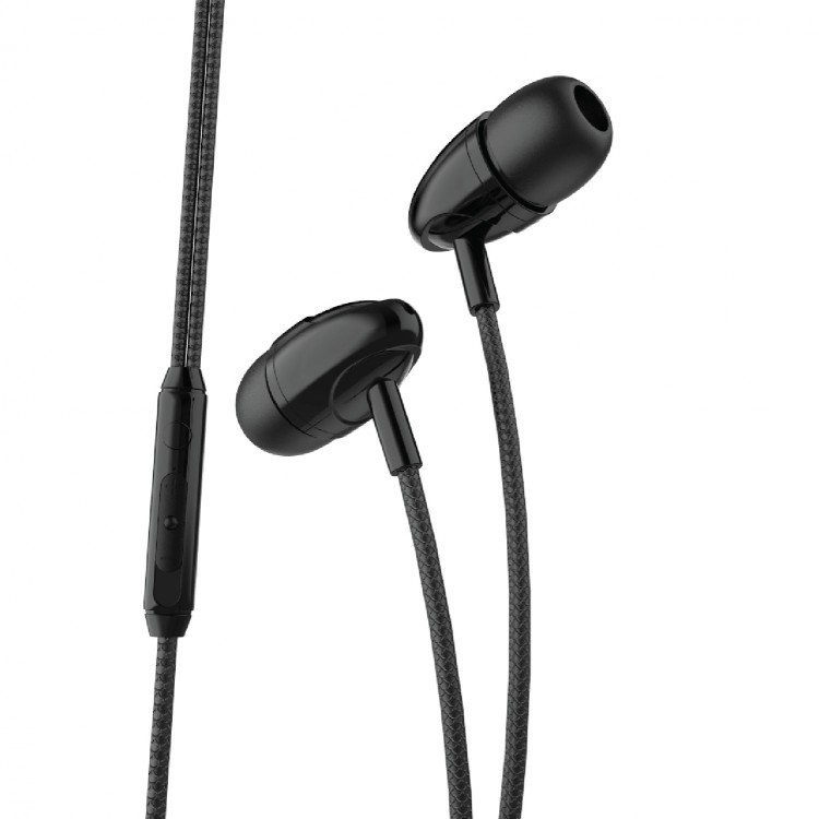 Porodo Blue Stereo Earphones with Aux Connector 3.5mm - Black 2 Porodo Blue Stereo Earphones with Aux Connector 3.5mm - Black - Image 2