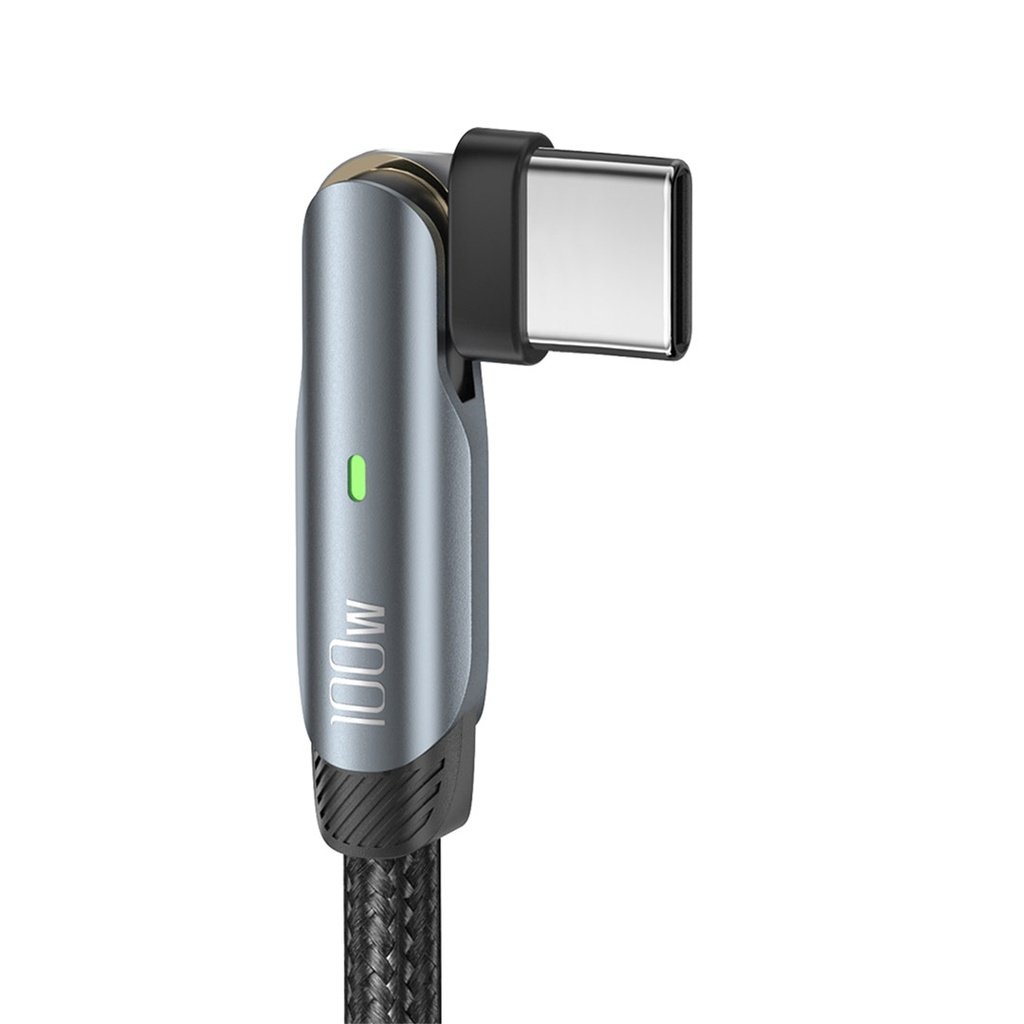Porodo Braided 100W PD C to C Cable With Rotatable Head 1M 3 Porodo Braided 100W PD C to C Cable With Rotatable Head 1M - Image 3
