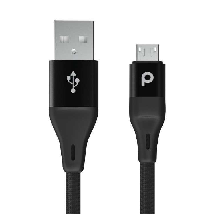 Porodo Braided Micro USB Cable 2.2M 2.4A (Aluminum) 2 Porodo Braided Micro USB Cable 2.2M 2.4A (Aluminum) - Image 2
