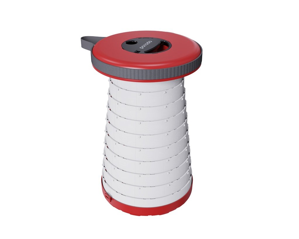 Porodo Camping Telescopic LED (White/Yellow) Stool 2 Porodo Camping Telescopic LED (White/Yellow) Stool - Image 2