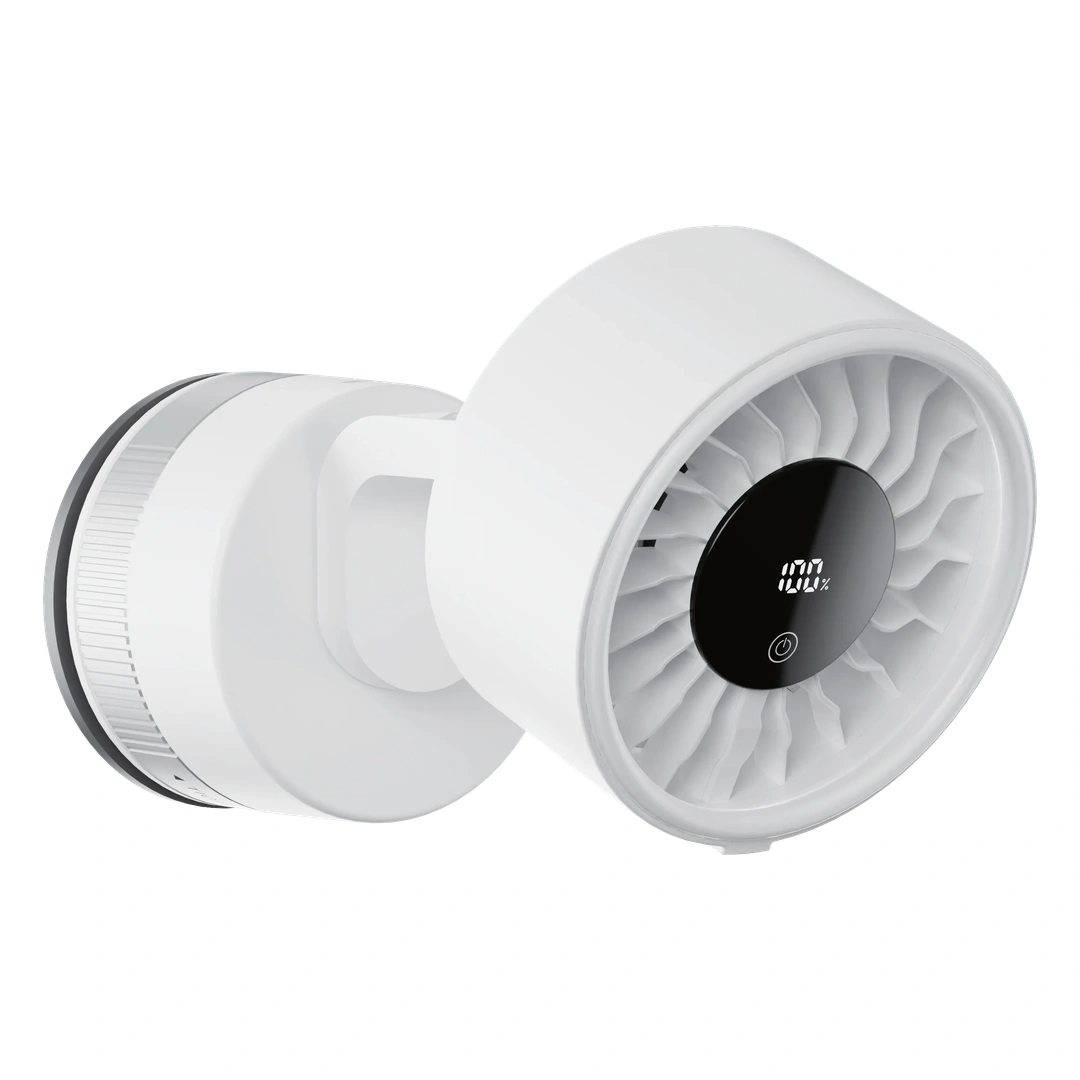 Porodo Chillo Luxe Portable Suction Cup Fan with 4000mAh Rechargeable Battery - White 4 Porodo Chillo Luxe Portable Suction Cup Fan with 4000mAh Rechargeable Battery - White - Image 4