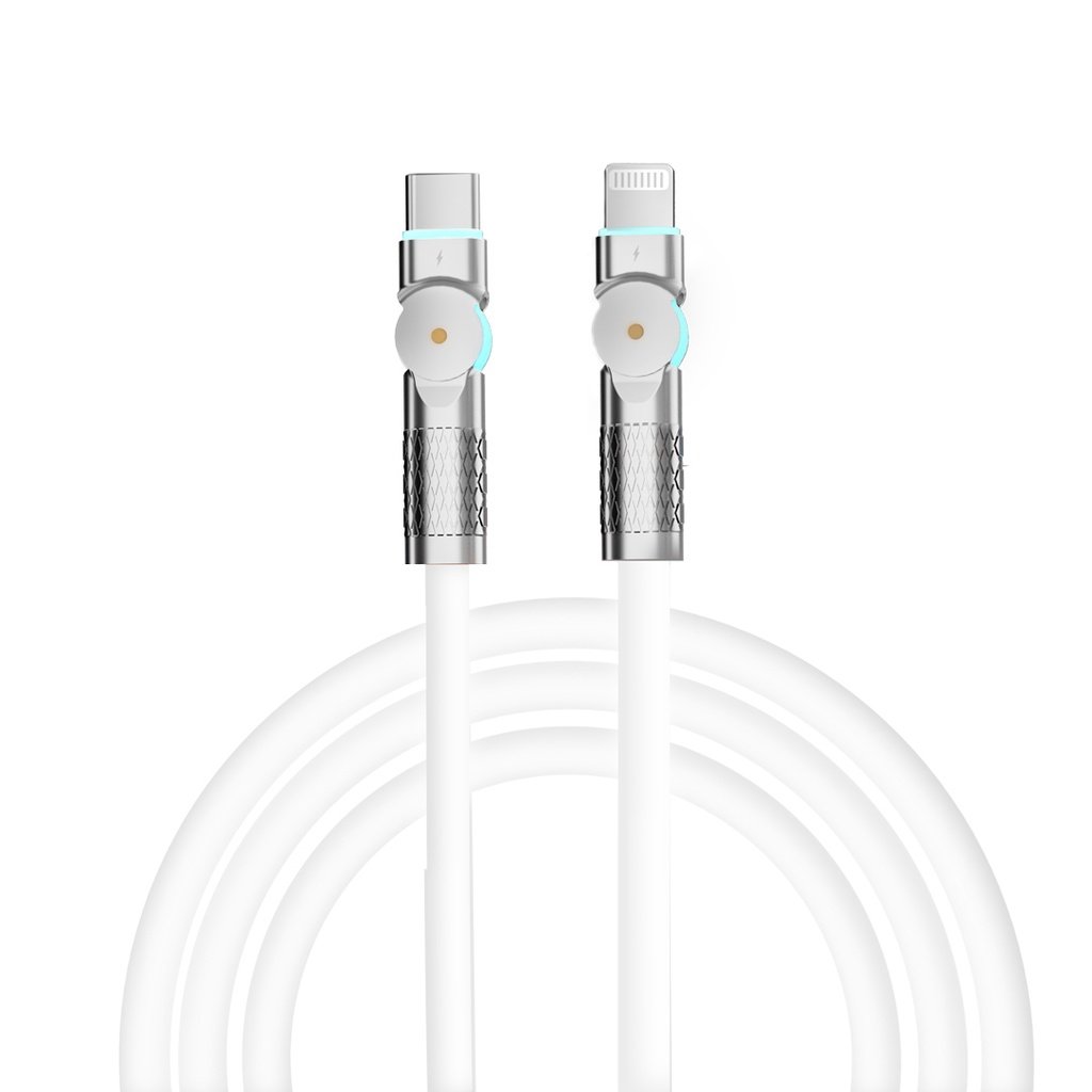 Porodo Double Head Rotate Cable PD, Type- C to Apple 30W: 1M 1 Porodo Double Head Rotate Cable PD, Type- C to Apple 30W: 1M