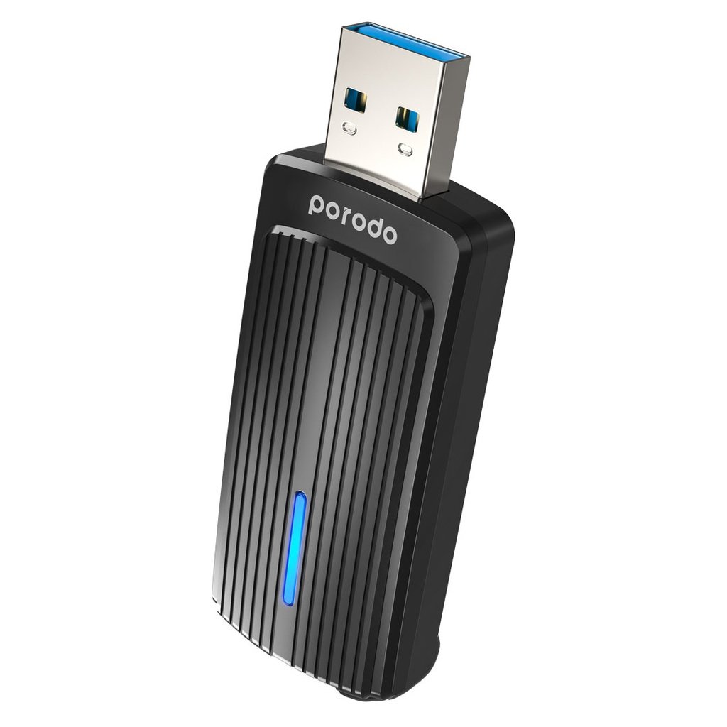 Porodo Dual Band WiFi6 USB Adapter with Additional USB A to Type- C Adaptor 2 Porodo Dual Band WiFi6 USB Adapter with Additional USB A to Type- C Adaptor - Image 2
