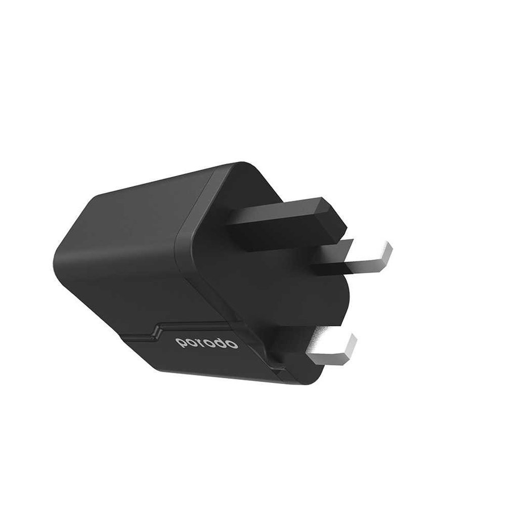 Porodo Dual Port Wall Charger PD 20W + QC3.0 UK 4 Porodo Dual Port Wall Charger PD 20W + QC3.0 UK - Image 4