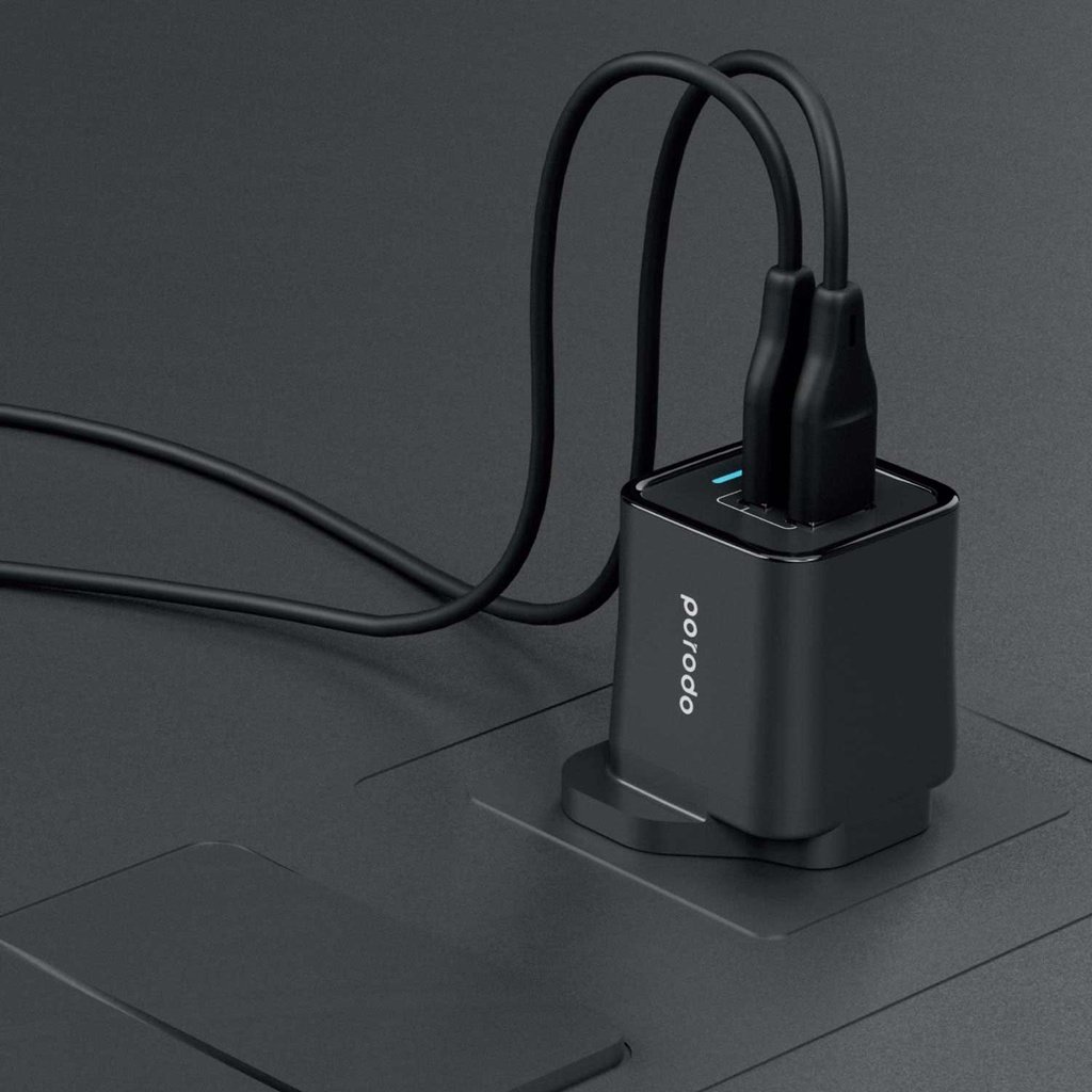 Porodo Dual USB Wall Charger 2.4A UK 3 Porodo Dual USB Wall Charger 2.4A UK - Image 3