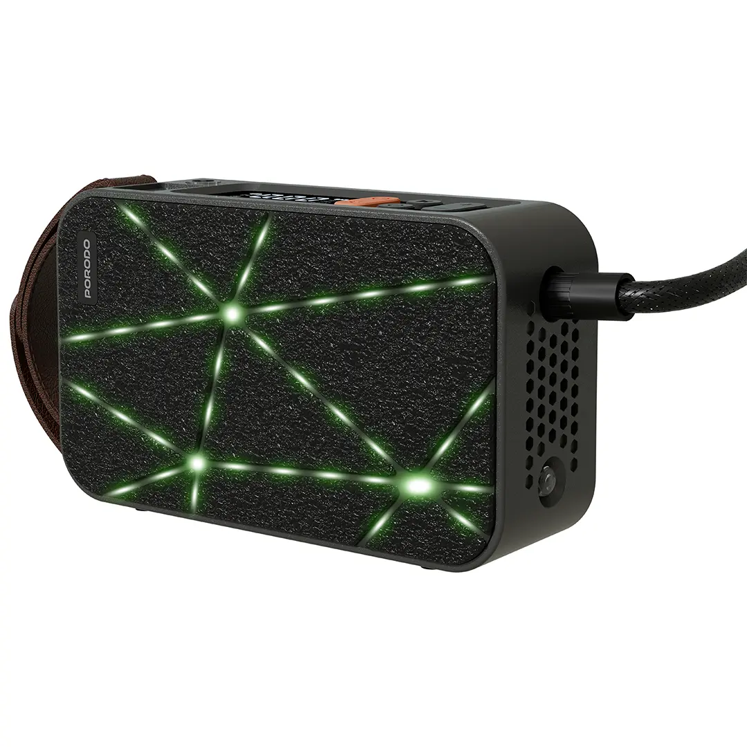 Porodo Flator 4000mAh Car Tire Inflator with Pressure Display - Black 2 Porodo Flator 4000mAh Car Tire Inflator with Pressure Display - Black - Image 2