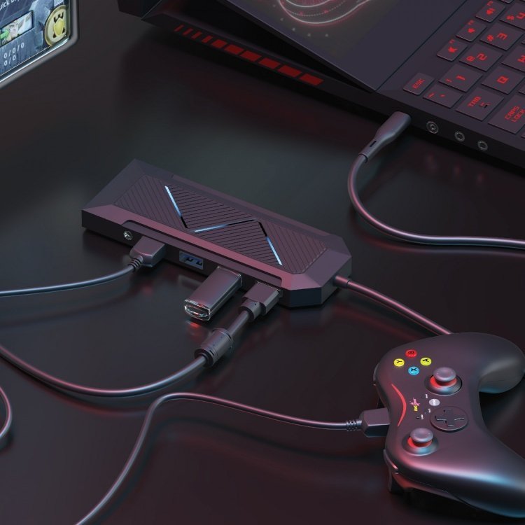 Porodo Gaming 9 in 1 USB-C Hub Gamers Edition 4 Porodo Gaming 9 in 1 USB-C Hub Gamers Edition - Image 4