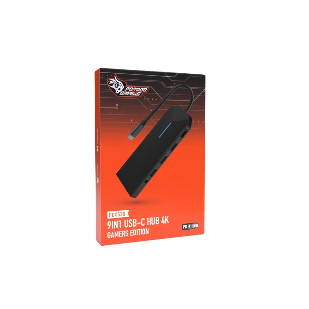 Porodo Gaming 9in1 USB-C HUB 4K Gamers Edition 3 Porodo Gaming 9in1 USB-C HUB 4K Gamers Edition - Image 3