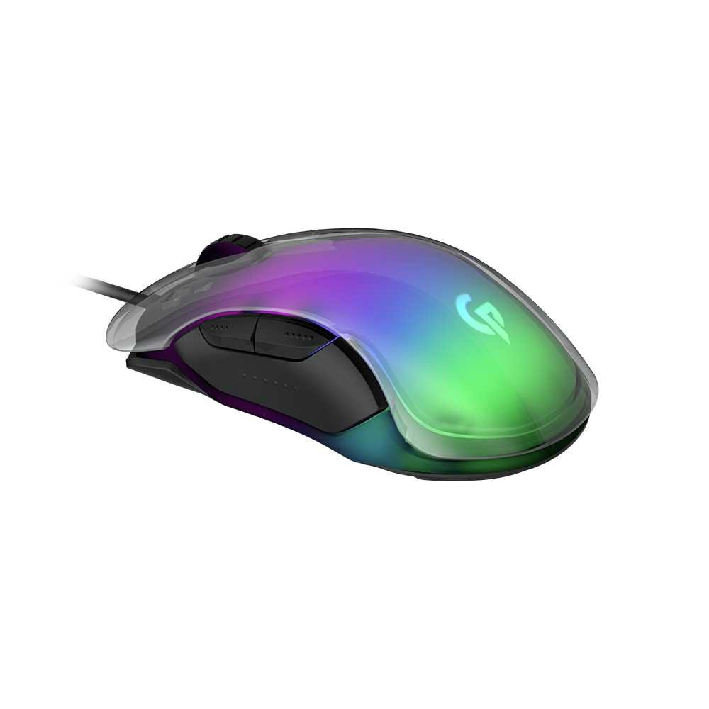 Porodo Gaming Mouse RGB 8D Crystal Shell 12800 DPI 4 Porodo Gaming Mouse RGB 8D Crystal Shell 12800 DPI - Image 4