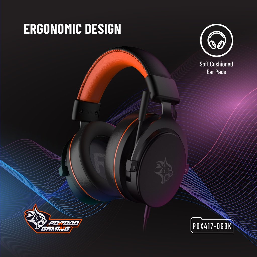 Porodo Gaming PC RGB ENC Gaming Headphones 5 Porodo Gaming PC RGB ENC Gaming Headphones - Image 5