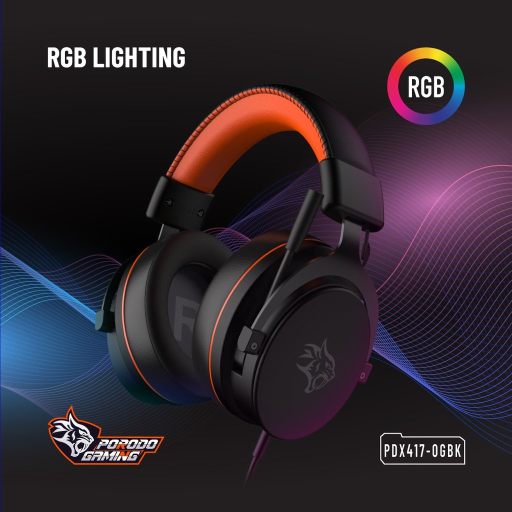 Porodo Gaming PC RGB ENC Gaming Headphones 6 Porodo Gaming PC RGB ENC Gaming Headphones - Image 6