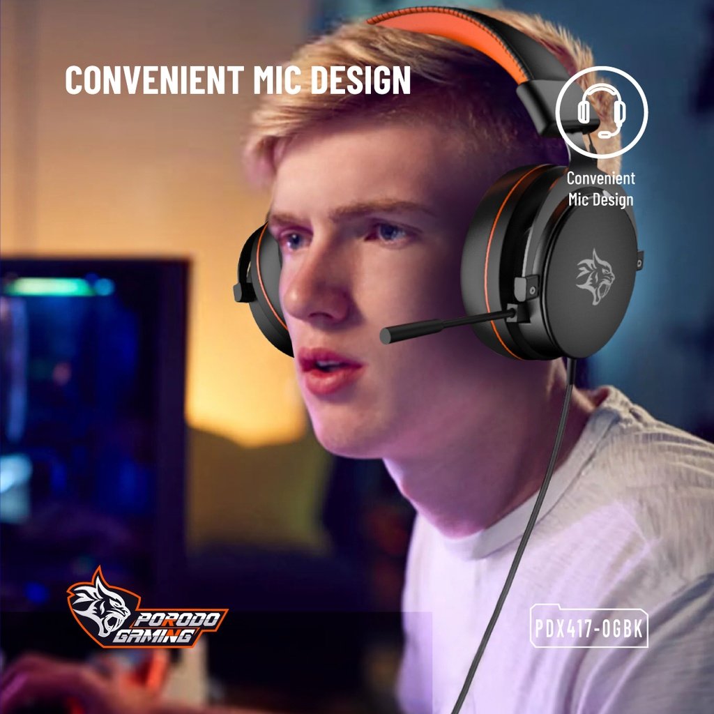 Porodo Gaming PC RGB ENC Gaming Headphones 4 Porodo Gaming PC RGB ENC Gaming Headphones - Image 4