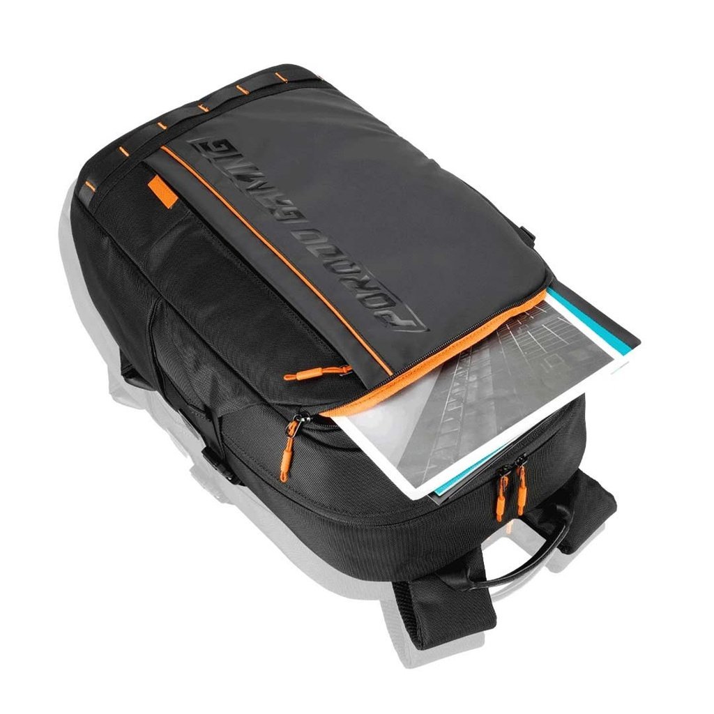 Porodo Gaming PU Laptop Backpack With USB-C Port and PS5 Compartment 2 Porodo Gaming PU Laptop Backpack With USB-C Port and PS5 Compartment - Image 2