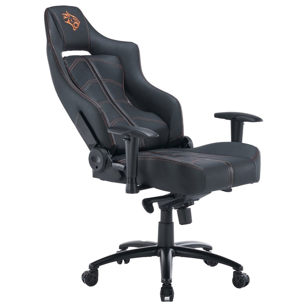 Porodo Gaming Predator Pro Chair Molded Backrest & Seat with 2D Armrest - Black/Orange 4 Porodo Gaming Predator Pro Chair Molded Backrest & Seat with 2D Armrest - Black/Orange - Image 4