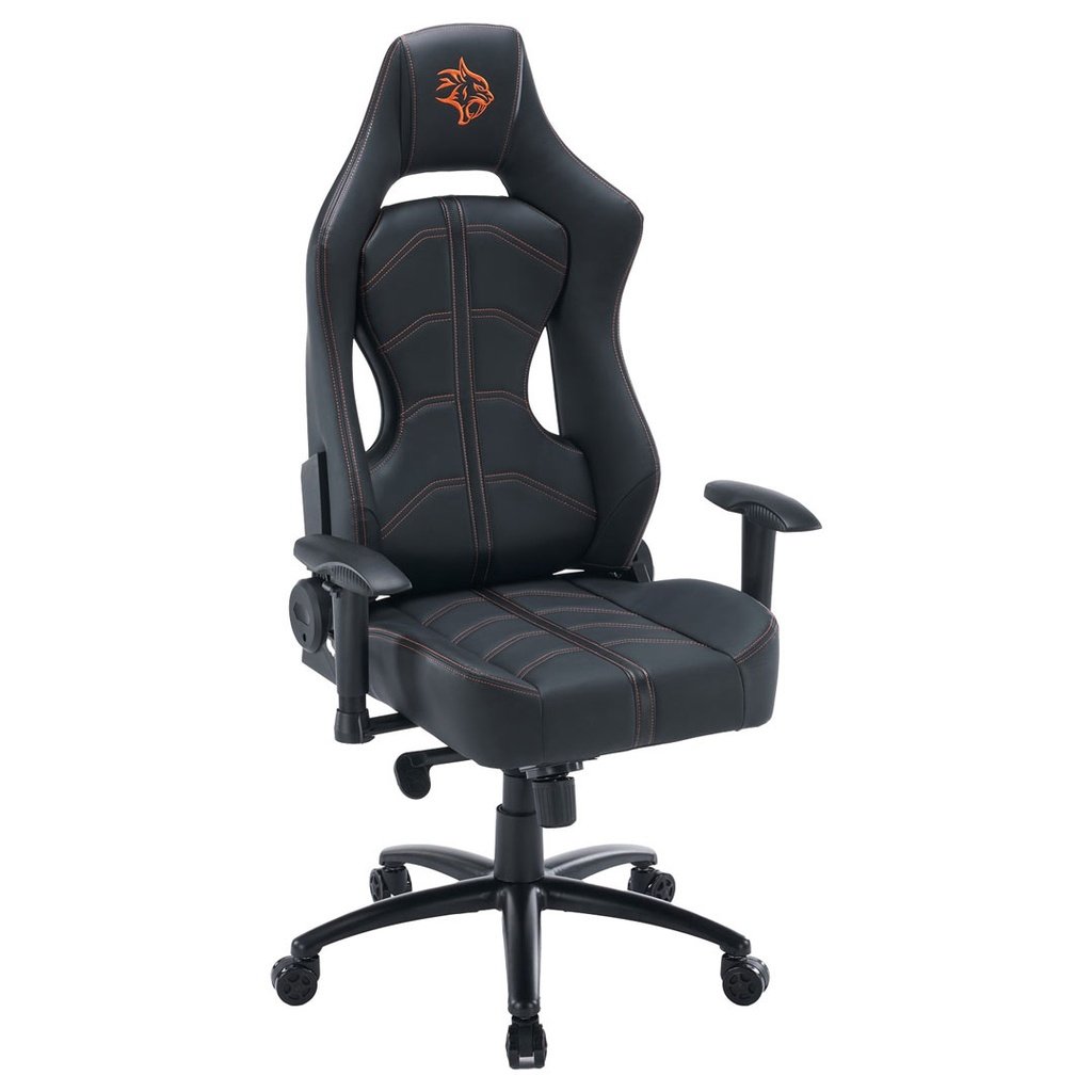 Porodo Gaming Predator Pro Chair Molded Backrest & Seat with 2D Armrest - Black/Orange 2 Porodo Gaming Predator Pro Chair Molded Backrest & Seat with 2D Armrest - Black/Orange - Image 2