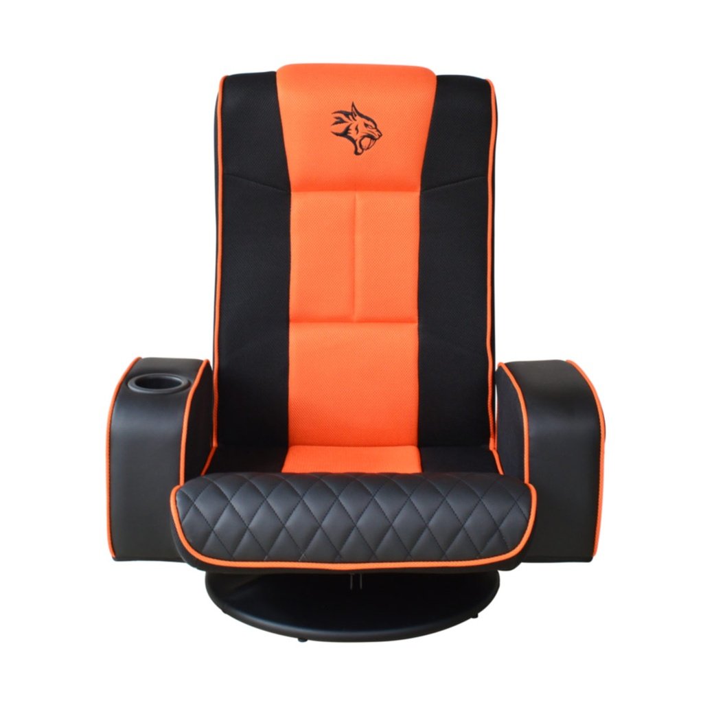 Porodo Gaming Predator Pro Gaming Seat with Armrest & Cupholder 360 Swivel - Black/Orange 2 Porodo Gaming Predator Pro Gaming Seat with Armrest & Cupholder 360 Swivel - Black/Orange - Image 2