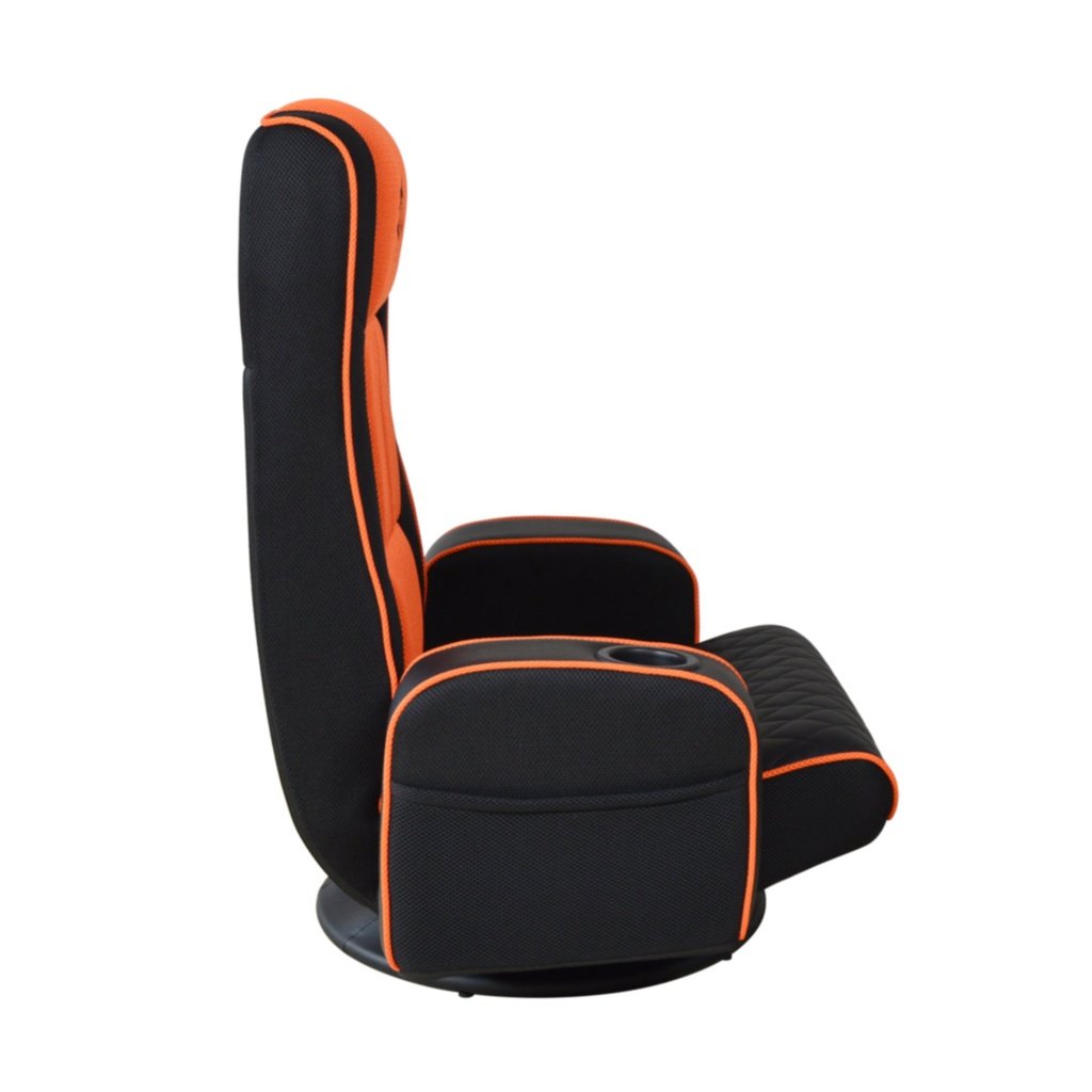 Porodo Gaming Predator Pro Gaming Seat with Armrest & Cupholder 360 Swivel - Black/Orange 6 Porodo Gaming Predator Pro Gaming Seat with Armrest & Cupholder 360 Swivel - Black/Orange - Image 6