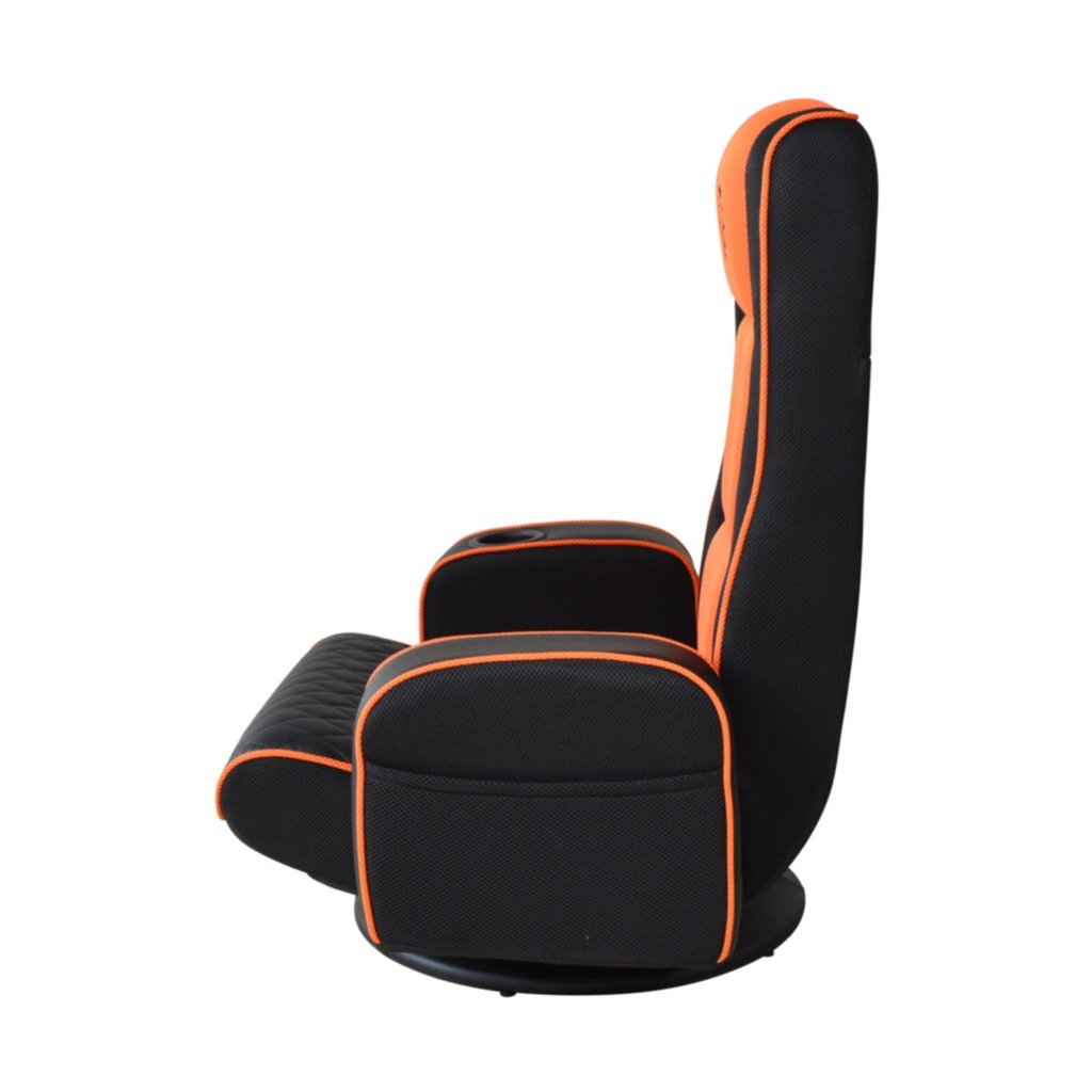 Porodo Gaming Predator Pro Gaming Seat with Armrest & Cupholder 360 Swivel - Black/Orange 4 Porodo Gaming Predator Pro Gaming Seat with Armrest & Cupholder 360 Swivel - Black/Orange - Image 4