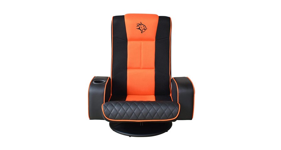 Porodo Gaming Predator Pro Gaming Seat with Armrest & Cupholder 360 Swivel - Black/Orange 1 Porodo Gaming Predator Pro Gaming Seat with Armrest & Cupholder 360 Swivel - Black/Orange