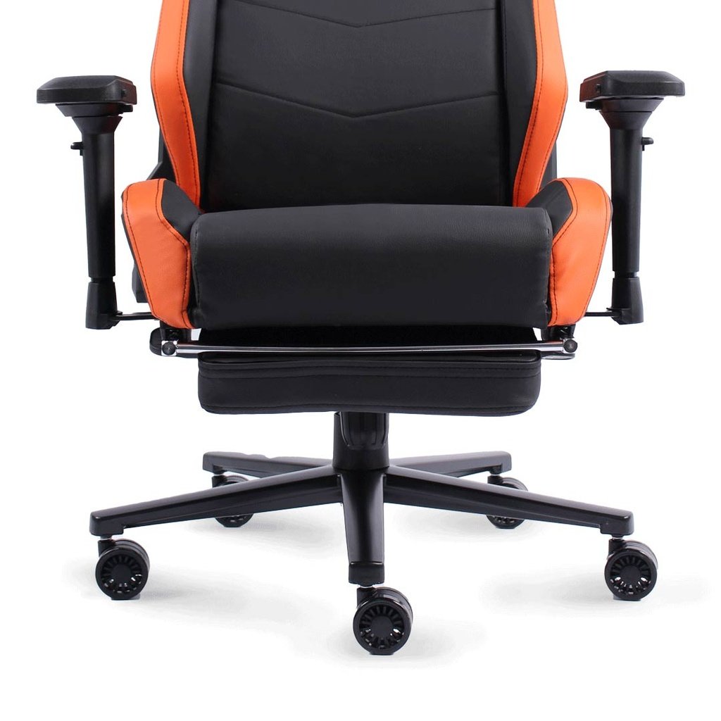 Porodo Gaming Professional Gaming Chair Molded Foam Seats/Armrest&Footrest-Black/Orange 3 Porodo Gaming Professional Gaming Chair Molded Foam Seats/Armrest&Footrest-Black/Orange - Image 3