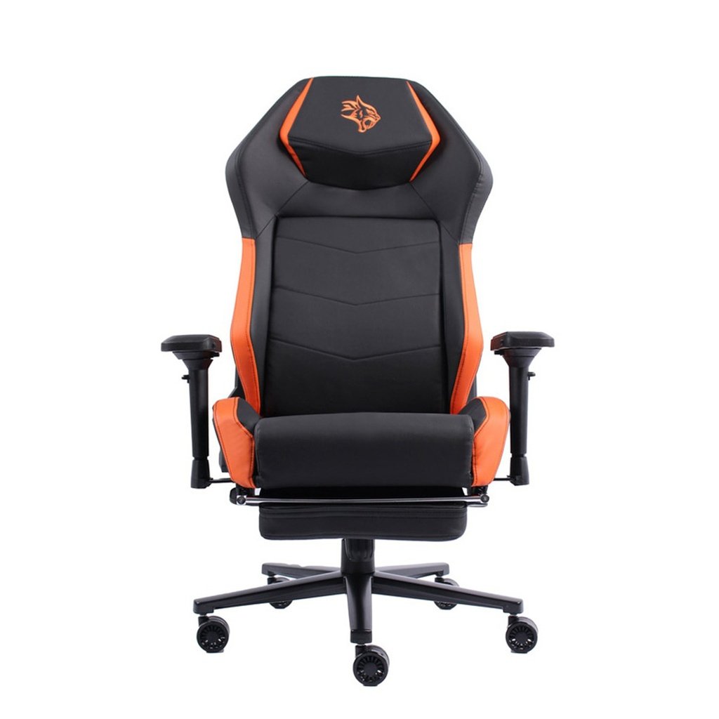 Porodo Gaming Professional Gaming Chair Molded Foam Seats/Armrest&Footrest-Black/Orange 2 Porodo Gaming Professional Gaming Chair Molded Foam Seats/Armrest&Footrest-Black/Orange - Image 2