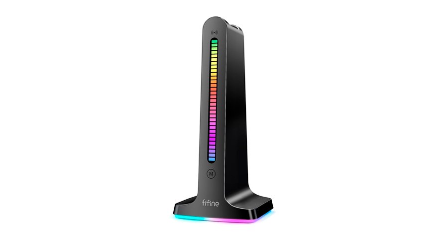 Porodo Gaming RGB Dynamic Sound Lighting Headphone Stand with Cable Storage 300mAh 1 Porodo Gaming RGB Dynamic Sound Lighting Headphone Stand with Cable Storage 300mAh