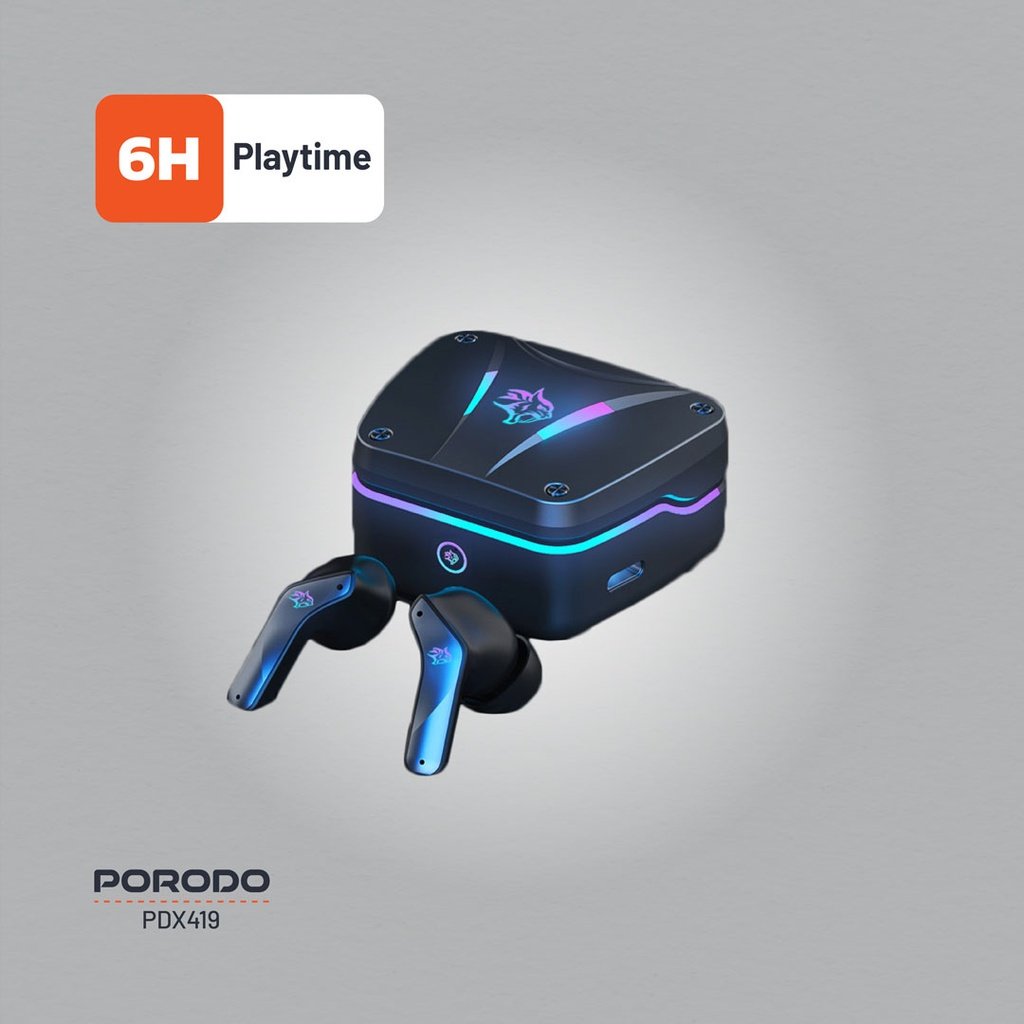 Porodo Gaming Ultra Low-Latency Gaming Earbuds - Black 5 Porodo Gaming Ultra Low-Latency Gaming Earbuds - Black - Image 5