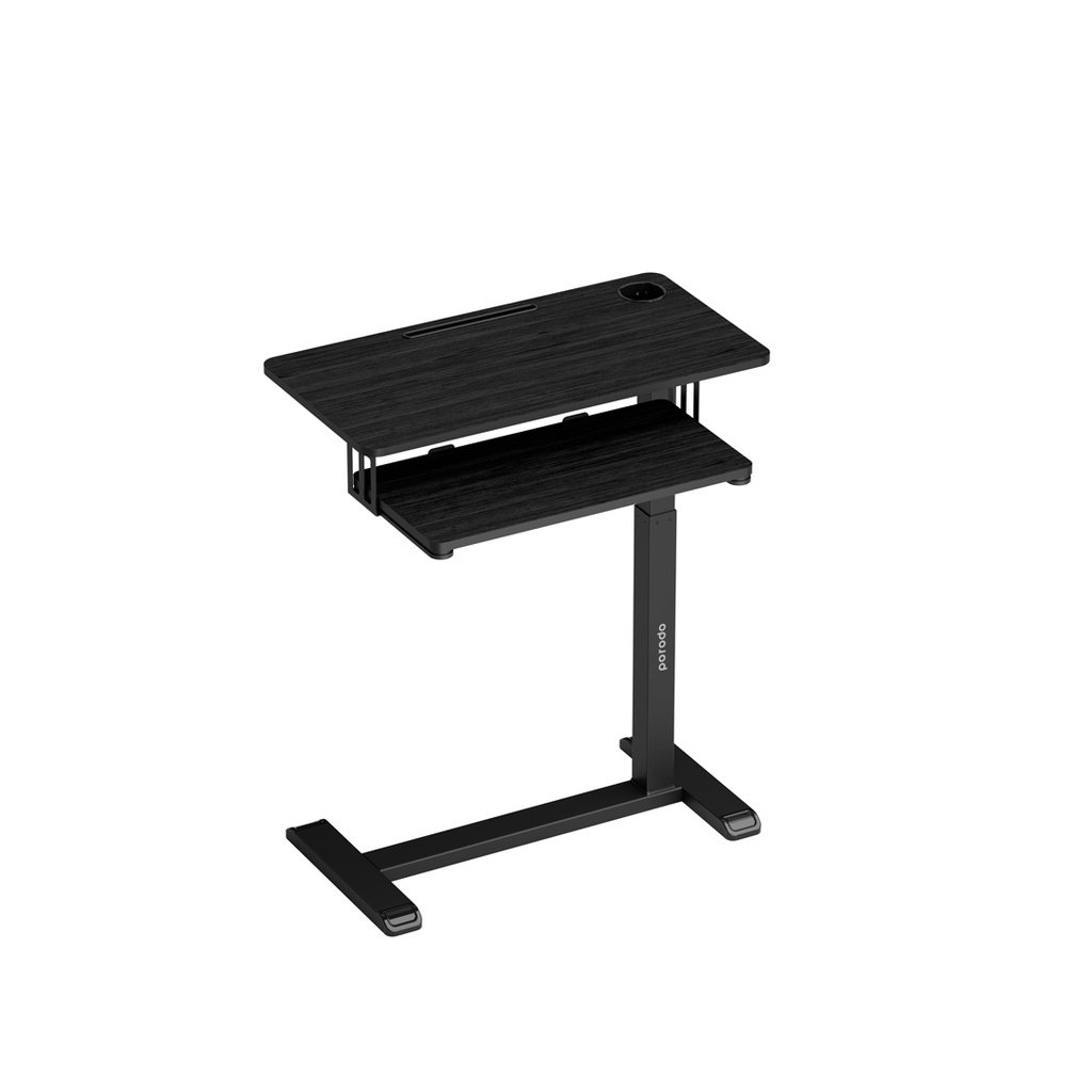 Porodo Height Adjustable Side Desk with Keyboard Tray - Black 1 Porodo Height Adjustable Side Desk with Keyboard Tray - Black
