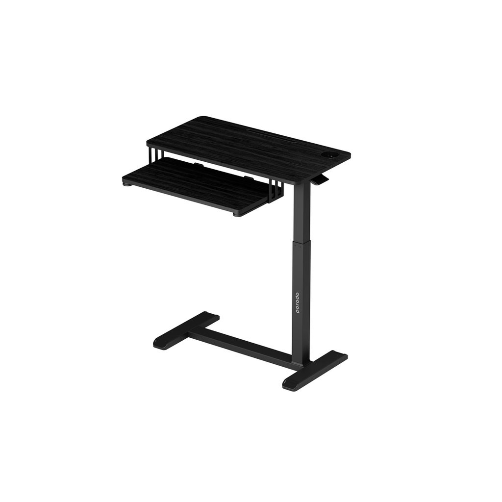 Porodo Height Adjustable Side Desk with Keyboard Tray - Black 2 Porodo Height Adjustable Side Desk with Keyboard Tray - Black - Image 2