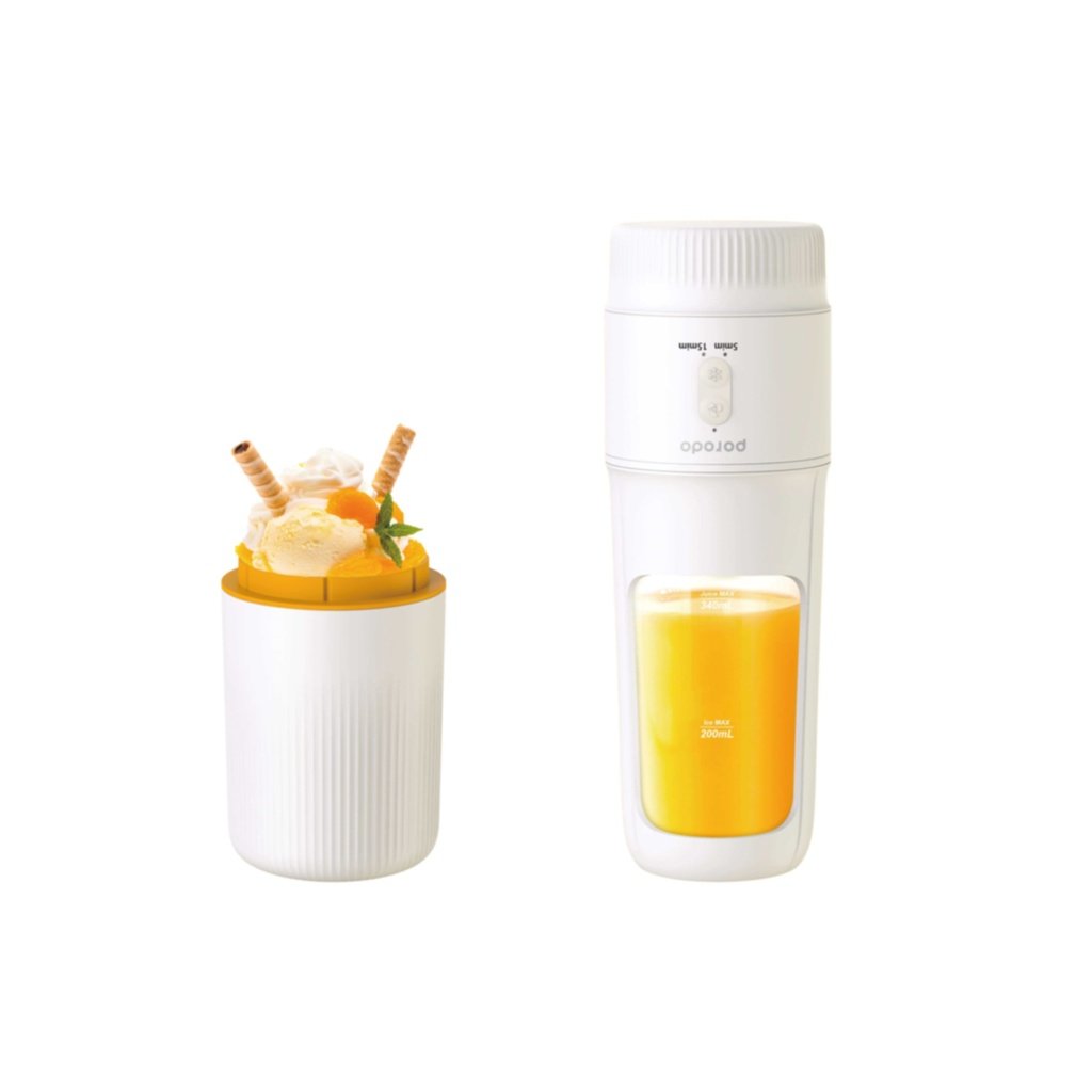 Porodo LifeStyle 2 in 1 Portable Ice Cream Maker and Blender 340mL 55W 2 Porodo LifeStyle 2 in 1 Portable Ice Cream Maker and Blender 340mL 55W - Image 2