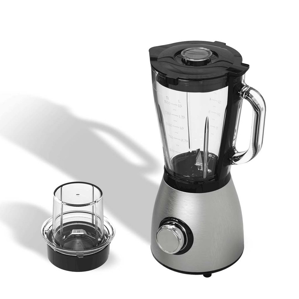 Porodo LifeStyle 800W 1.5L SS Blender with Grinder with BS Plug 2 Porodo LifeStyle 800W 1.5L SS Blender with Grinder with BS Plug - Image 2
