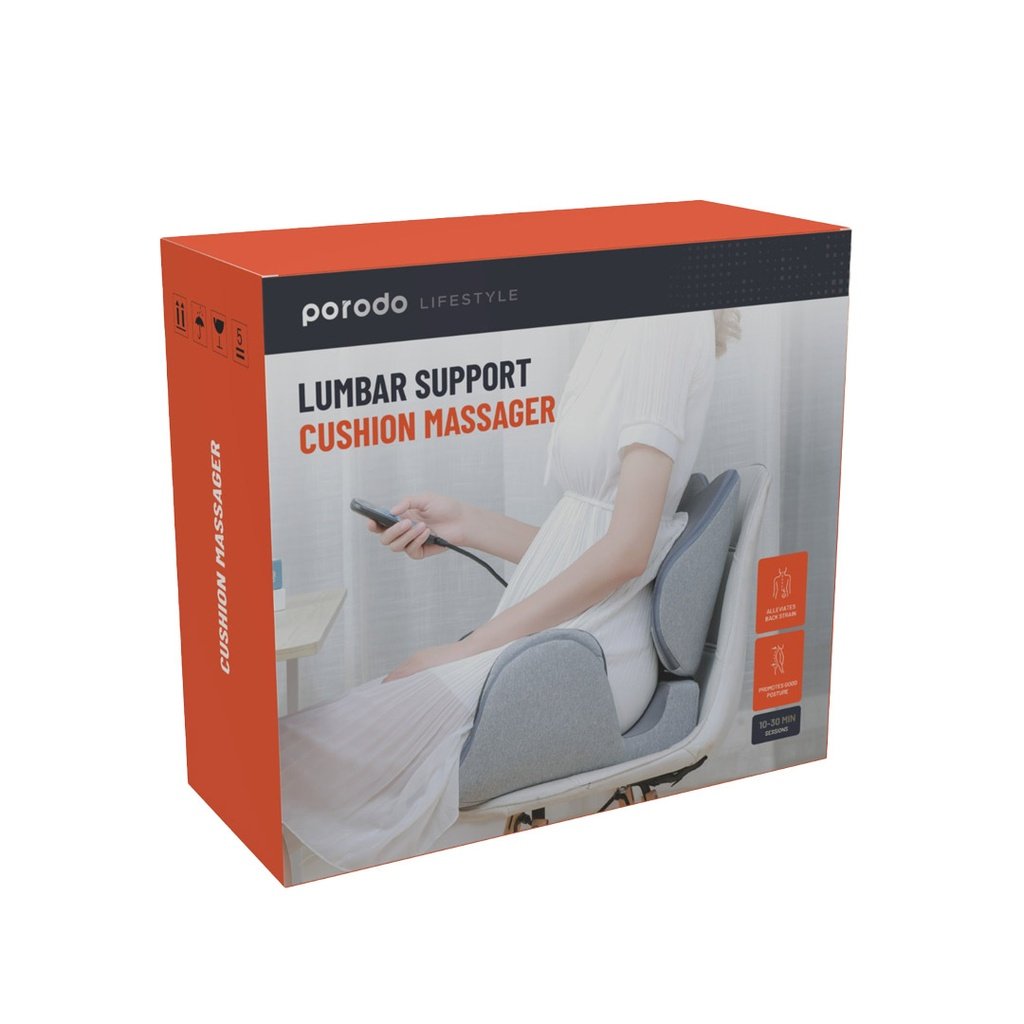 Porodo LifeStyle Massage Cushion - Grey 3 Porodo LifeStyle Massage Cushion - Grey - Image 3