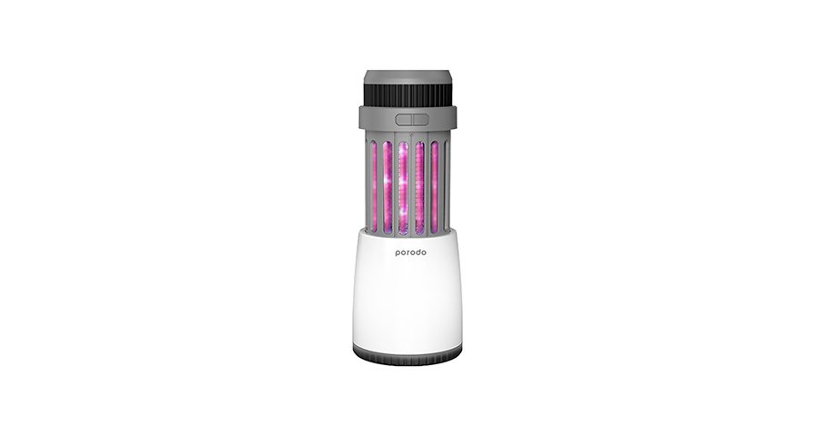 Porodo LifeStyle Outdoor 5W Lamp with Mosquito Zapper - Black/Grey 1 Porodo LifeStyle Outdoor 5W Lamp with Mosquito Zapper - Black/Grey