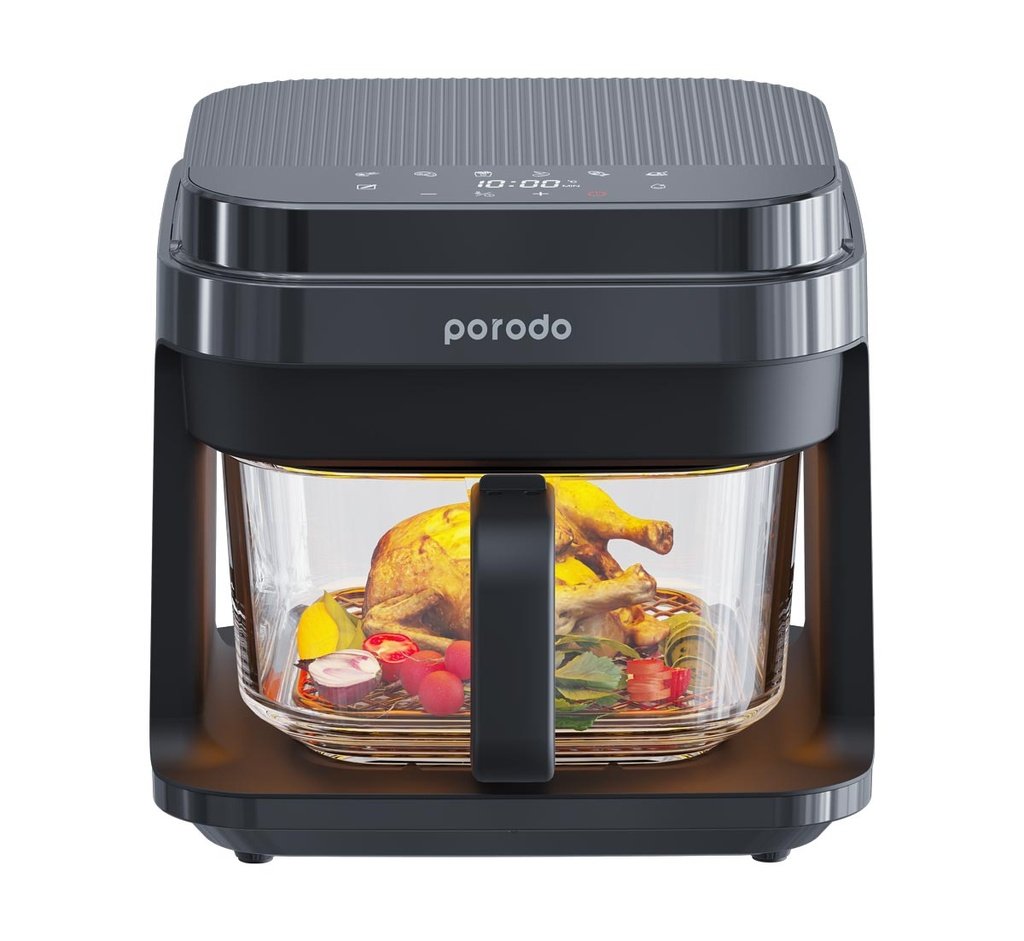 Porodo Lifestyle 5.5L Capacity Full Glass Air Fryer Cooked Perfectly with Advanced Heat Circulation 1 Porodo Lifestyle 5.5L Capacity Full Glass Air Fryer Cooked Perfectly with Advanced Heat Circulation