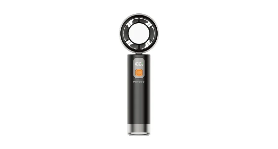 Porodo Lifestyle ChilloFlex Rechargeable Cooling Fan with LED Display - Black 1 Porodo Lifestyle ChilloFlex Rechargeable Cooling Fan with LED Display - Black