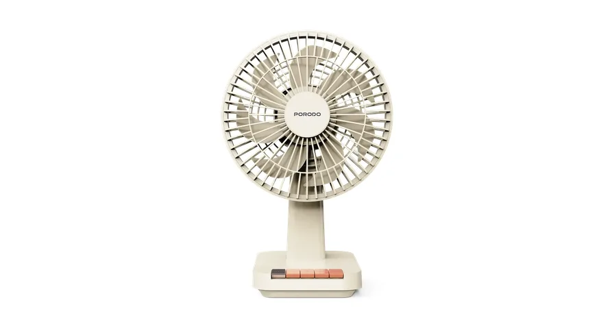 Porodo Lifestyle Chillo Portable Desk Fan with Oscillating Function & Indicator Lights - Beige 1 Porodo Lifestyle Chillo Portable Desk Fan with Oscillating Function & Indicator Lights - Beige