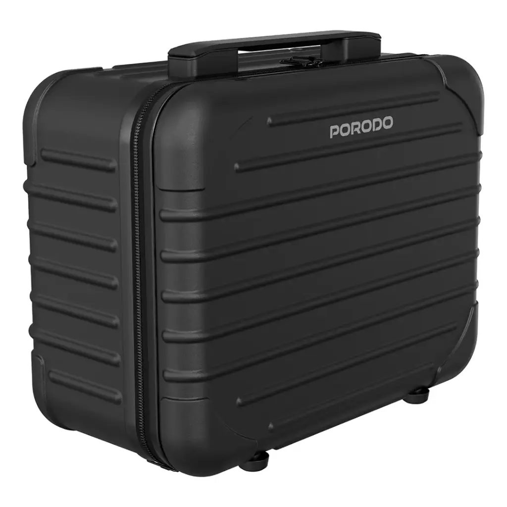 Porodo Lifestyle Travel Makeup Bag with Detachable LED Mirror - Black 3 Porodo Lifestyle Travel Makeup Bag with Detachable LED Mirror - Black - Image 3